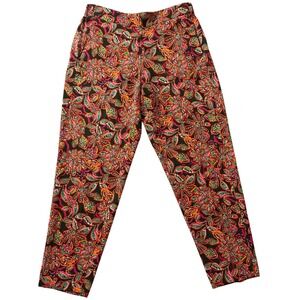 J.Crew Jamie Pant Size 6 Multicolor Floral Print High Rise Straight Leg Pants